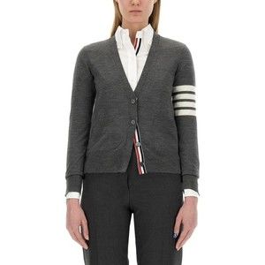 Thom Browne Relaxed Fit Cardigan With Striped Detail - NWT